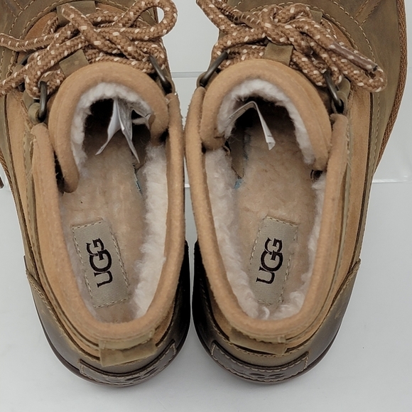 UGG Greda Waterproof Duck Boot Brown Leather Suede 1112650 Women’s Size 5 New - Picture 10 of 13